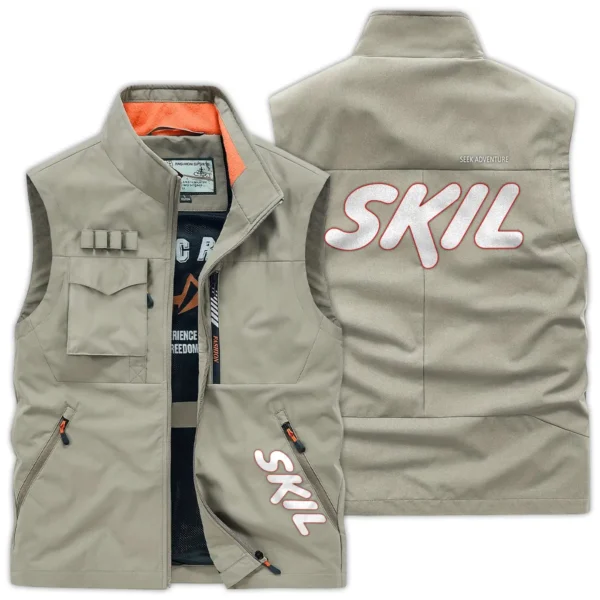 Skil Carpenter Exclusive Logo Outdoor Vest BLC110A20OSV - Khaki