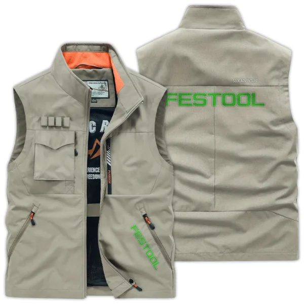 Festool Carpenter Exclusive Logo Outdoor Vest BLC110A28OSV - Khaki