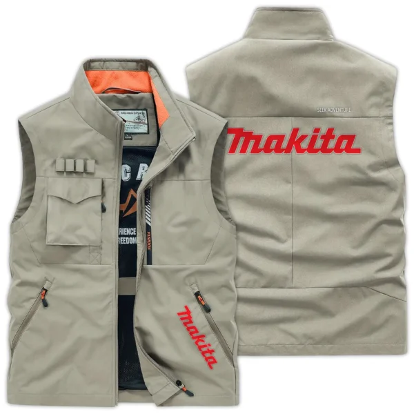 Makita Carpenter Exclusive Logo Outdoor Vest BLC110A34OSV - Khaki