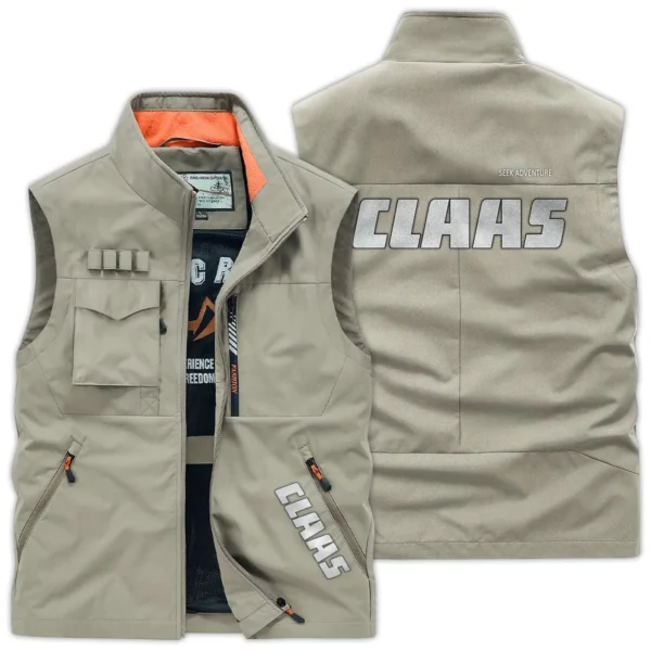 Claas Farmer Exclusive Logo Outdoor Vest BLF8424A17OSV - Khaki