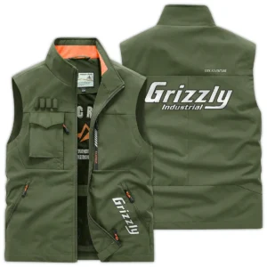 Grizzly Industrial Carpenter Exclusive Logo Outdoor Vest BLC110A3OSV - ArmyGreen