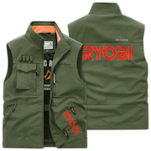 Ryobi Carpenter Exclusive Logo Outdoor Vest BLC110A10OSV - ArmyGreen