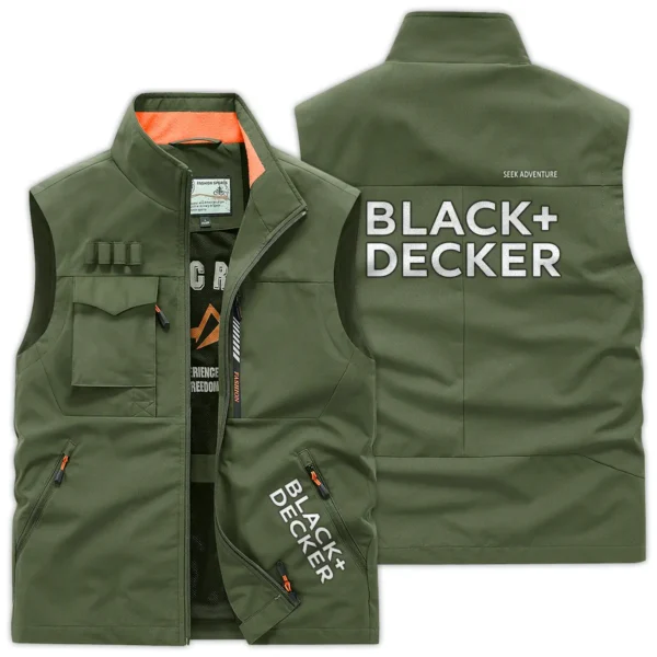 Black and Decker Carpenter Exclusive Logo Outdoor Vest BLC110A22OSV - ArmyGreen