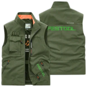 Festool Carpenter Exclusive Logo Outdoor Vest BLC110A28OSV - ArmyGreen