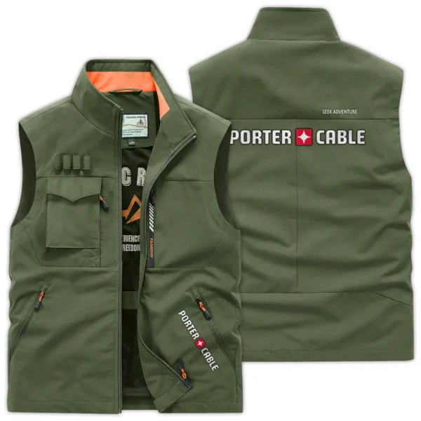 Porter-Cable Carpenter Exclusive Logo Outdoor Vest BLC110A30OSV - ArmyGreen