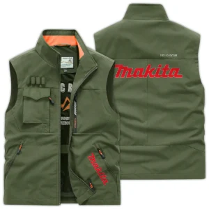 Makita Carpenter Exclusive Logo Outdoor Vest BLC110A34OSV - ArmyGreen