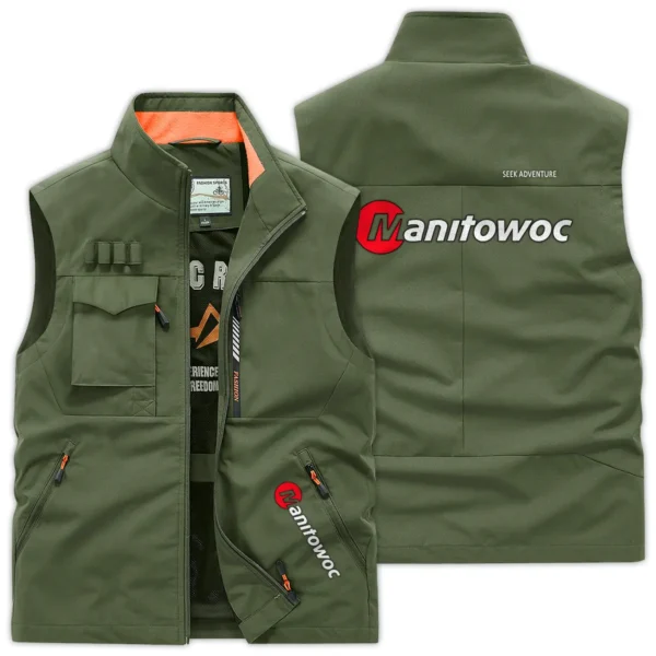 Manitowoc Construction			 Exclusive Logo Outdoor Vest BLCW309A2OSV - ArmyGreen