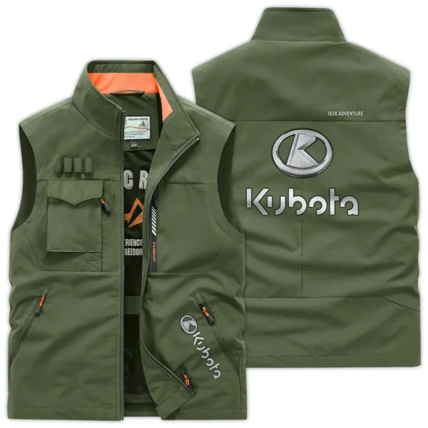 Kubota Farmer Exclusive Logo Outdoor Vest BLF8424A11OSV - ArmyGreen