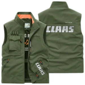 Claas Farmer Exclusive Logo Outdoor Vest BLF8424A17OSV - ArmyGreen