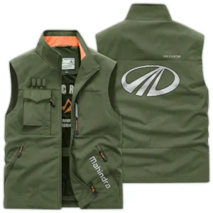 Mahindra Farmer Exclusive Logo Outdoor Vest BLF8424A18OSV - ArmyGreen