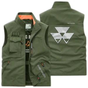 Massey Ferguson Farmer Exclusive Logo Outdoor Vest BLF8424A19OSV - ArmyGreen