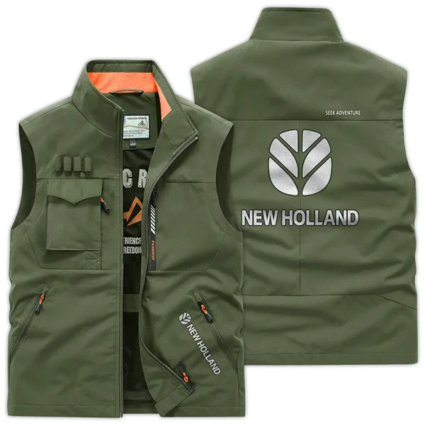 New Holland Farmer Exclusive Logo Outdoor Vest BLF8424A21OSV - ArmyGreen