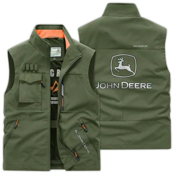 John Deere Farmer Exclusive Logo Outdoor Vest BLF8424A23OSV - ArmyGreen