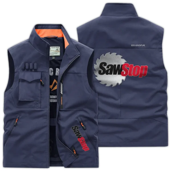 SawStop Carpenter Exclusive Logo Outdoor Vest BLC110A5OSV - DarkBlue