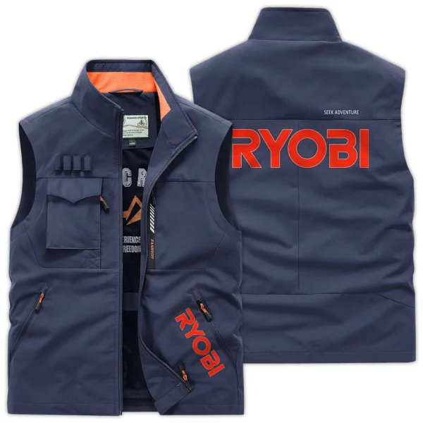 Ryobi Carpenter Exclusive Logo Outdoor Vest BLC110A10OSV - DarkBlue