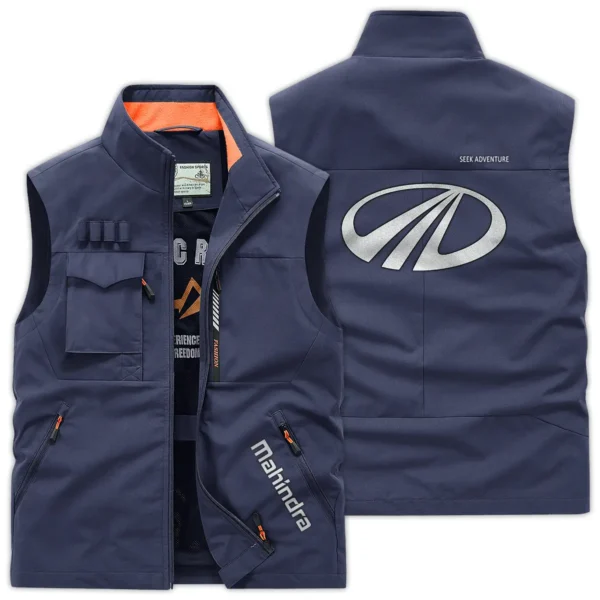 Mahindra Farmer Exclusive Logo Outdoor Vest BLF8424A18OSV - DarkBlue