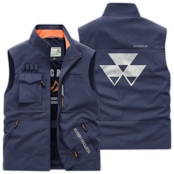 Massey Ferguson Farmer Exclusive Logo Outdoor Vest BLF8424A19OSV - DarkBlue