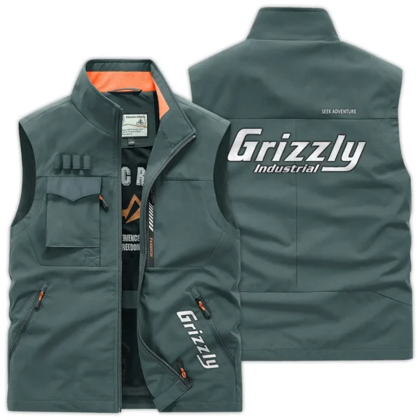 Grizzly Industrial Carpenter Exclusive Logo Outdoor Vest BLC110A3OSV - BeanGreen