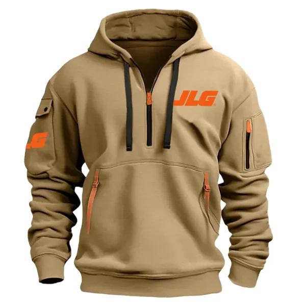 Special Release JLG Construction  Hoodie Half Zipper QTCO191124A2JLG - Khaki