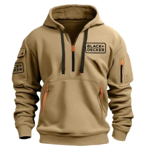 Special Release Black+Decker Gardening Hoodie Half Zipper QTGR101124A02BD - Khaki