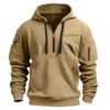 Special Release Fiskars Gardening Hoodie Half Zipper QTGR101124A05FK - Gray