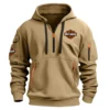 Harley-Davidson Exclusive Logo Hoodie Half Zipper Motorcycles Fans Loves QTMT191224A1HD - Gray