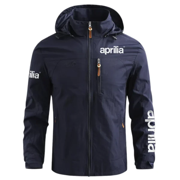 Aprilia Exclusive Logo Waterproof Outdoor Jacket Motorcycles QTMT191224A2AM - Blue