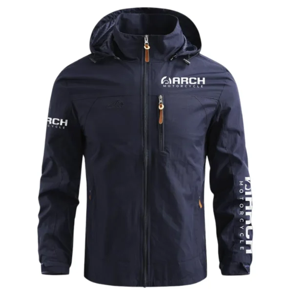 Arch Motorcycles Exclusive Logo Waterproof Outdoor Jacket Motorcycles QTMT191224A2ARC - Blue