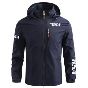 BSA Motorcycles Exclusive Logo Waterproof Outdoor Jacket Motorcycles QTMT191224A2BSA - Blue