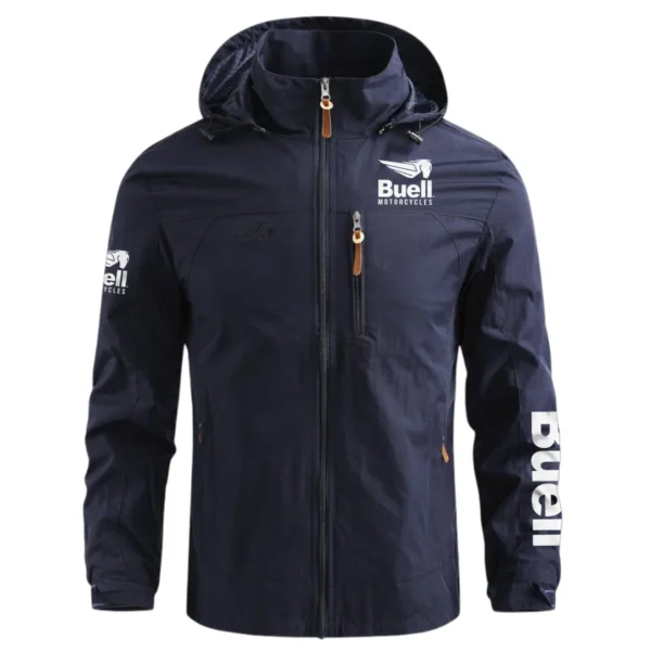 Buell Motorcycles Exclusive Logo Waterproof Outdoor Jacket Motorcycles QTMT191224A2BUE - Blue