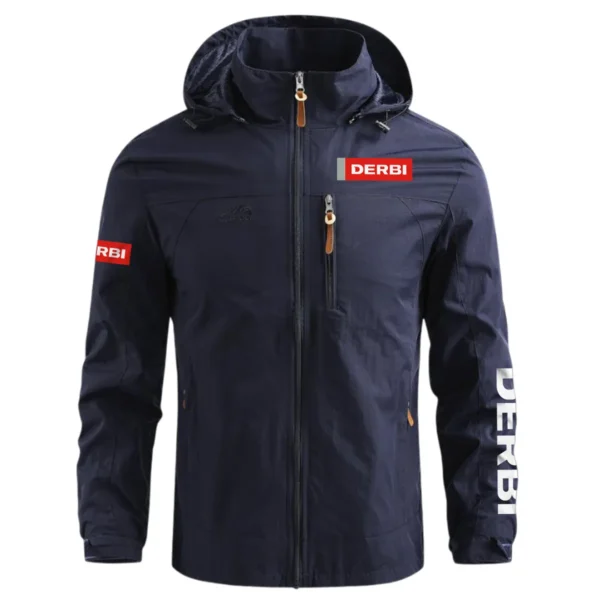 Derbi Motorcycles Exclusive Logo Waterproof Outdoor Jacket Motorcycles QTMT191224A2DER - Blue