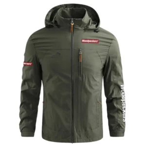 Woodpeckers Carpenter Exclusive Logo Waterproof Outdoor Jacket BLC110A2WOJ - ArmyGreen