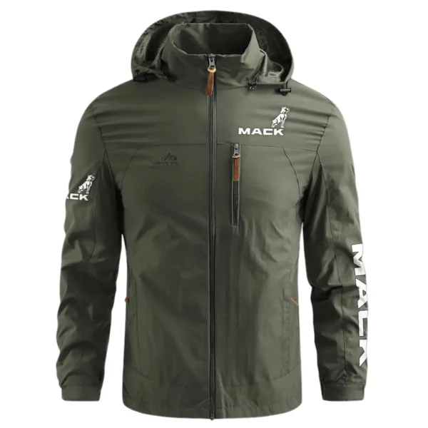 Mack Trucks Construction			 Exclusive Logo Waterproof Outdoor Jacket BLCW309A12WOJ - ArmyGreen