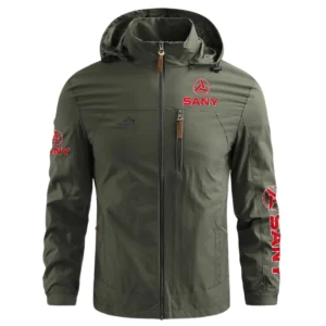 SANY Construction			 Exclusive Logo Waterproof Outdoor Jacket BLCW309A20WOJ - ArmyGreen