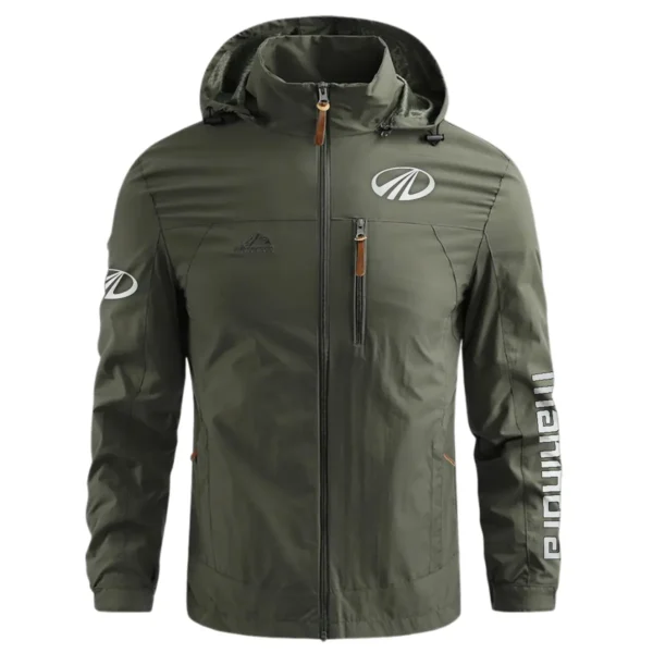 Mahindra Farmer Exclusive Logo Waterproof Outdoor Jacket BLF8424A18WOJ - ArmyGreen