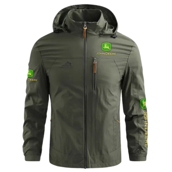 John Deere Farmer Exclusive Logo Waterproof Outdoor Jacket BLF8424A24WOJ - ArmyGreen