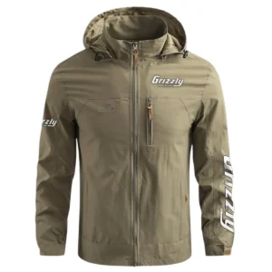 Grizzly Industrial Carpenter Exclusive Logo Waterproof Outdoor Jacket BLC110A3WOJ - Khaki