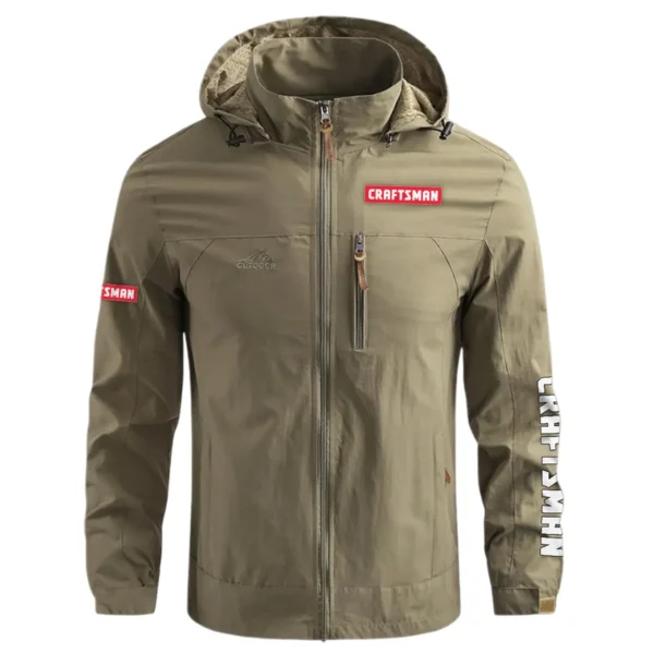 Craftsman Carpenter Exclusive Logo Waterproof Outdoor Jacket BLC110A35WOJ - Khaki