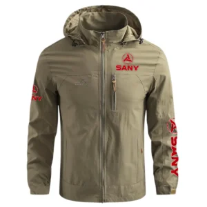 SANY Construction			 Exclusive Logo Waterproof Outdoor Jacket BLCW309A20WOJ - Khaki