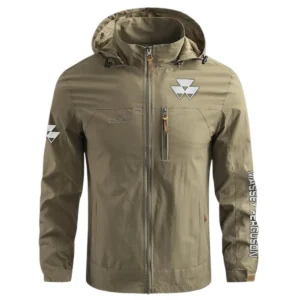 Massey Ferguson Farmer Exclusive Logo Waterproof Outdoor Jacket BLF8424A19WOJ - Khaki