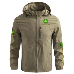 John Deere Farmer Exclusive Logo Waterproof Outdoor Jacket BLF8424A24WOJ - Khaki