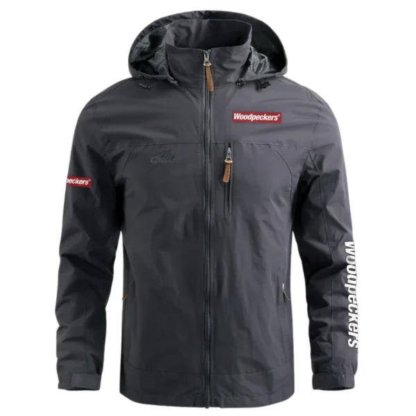 Woodpeckers Carpenter Exclusive Logo Waterproof Outdoor Jacket BLC110A2WOJ - Gray