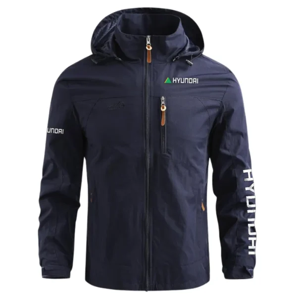 Hyundai Construction			 Exclusive Logo Waterproof Outdoor Jacket BLCW309A8WOJ - Blue