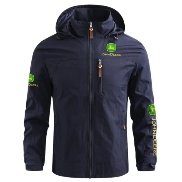 John Deere Farmer Exclusive Logo Waterproof Outdoor Jacket BLF8424A24WOJ - Blue