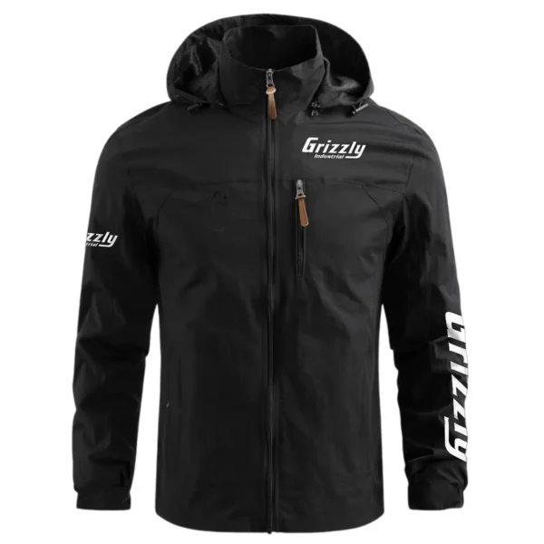 Grizzly Industrial Carpenter Exclusive Logo Waterproof Outdoor Jacket BLC110A3WOJ - Black