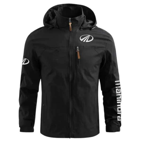 Mahindra Farmer Exclusive Logo Waterproof Outdoor Jacket BLF8424A18WOJ - Black