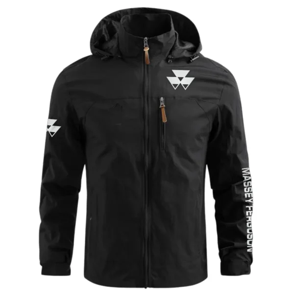 Massey Ferguson Farmer Exclusive Logo Waterproof Outdoor Jacket BLF8424A19WOJ - Black