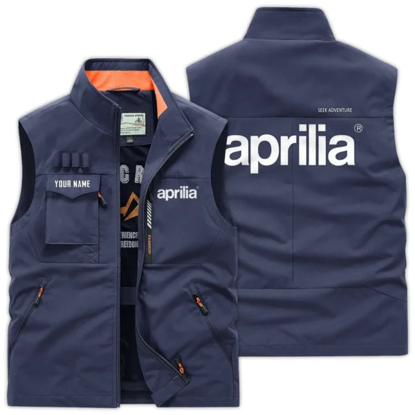 Aprilia Exclusive Logo Outdoor Vest Motorcycles QTMTS261224A01AM - DarkBlue