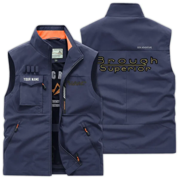 Brough Superior Exclusive Logo Outdoor Vest Motorcycles QTMTS261224A01BRO - DarkBlue