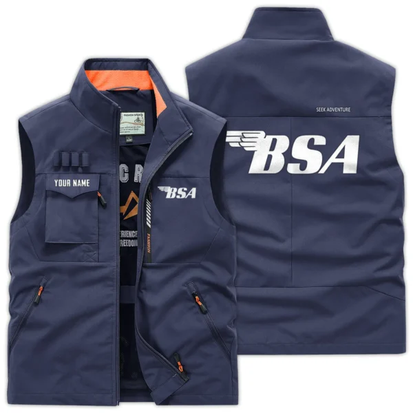 BSA Motorcycles Exclusive Logo Outdoor Vest Motorcycles QTMTS261224A01BSA - DarkBlue